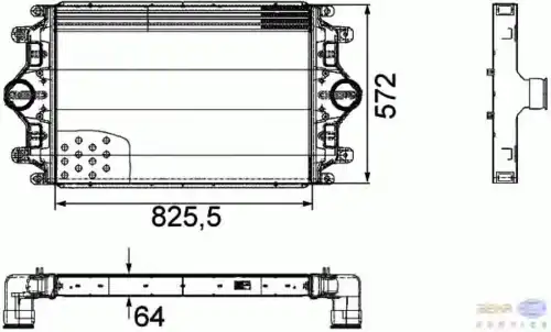 Интеркулер HELLA 8ML 376 760-401