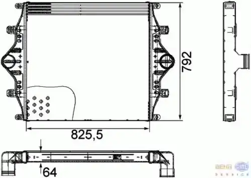 Интеркулер HELLA 8ML 376 760-411