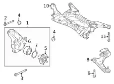 HUB - WHEEL LR114244 LAND ROVER