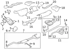 Глушитель правый T2H41058 JAGUAR