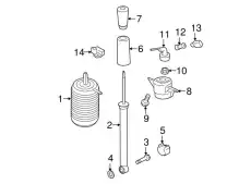 air spring 95B616002G PORSCHE