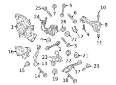 Axle guide 9P1505223B PORSCHE