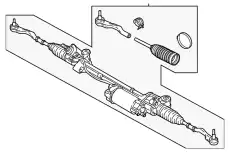 Steering gear with track r 971423051CD PORSCHE