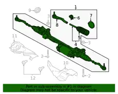 Steering gear with track r 971423051CD PORSCHE