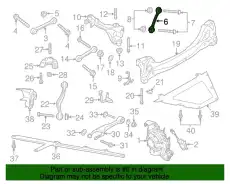 Axle guide 9P1505237B PORSCHE