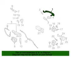 Ручка двери PORSCHE 95B837206CG2X