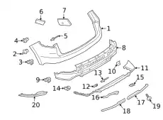 Spoiler primed 9Y0807543BG2X PORSCHE