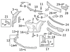EXTENSION, FR BUMPER 5211376910 TOYOTA / LEXUS
