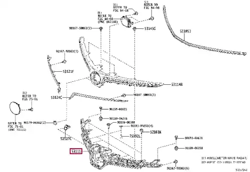 Решетка радиатора TOYOTA / LEXUS 5311102C90