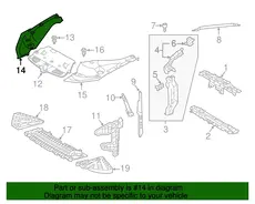 PLATE, RADIATOR COVE 5329150080 TOYOTA / LEXUS