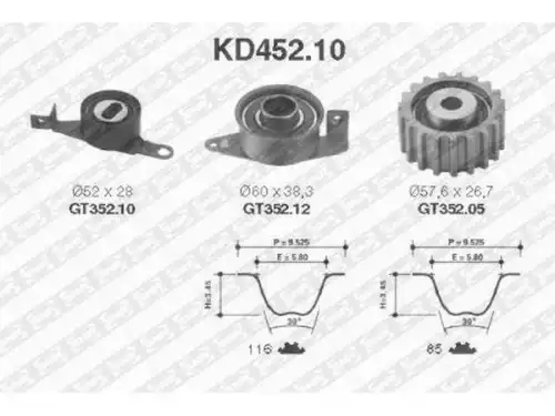 Комплект ремня ГРМ KD45210 NTN