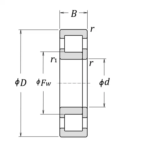 BEARING NUP210EW NSK
