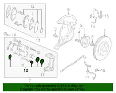 РЕМКОМПЛЕКТ СУППОРТА B4Y03326ZC MAZDA
