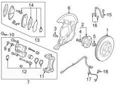 РЕМКОМПЛЕКТ СУППОРТА B4Y03326ZC MAZDA