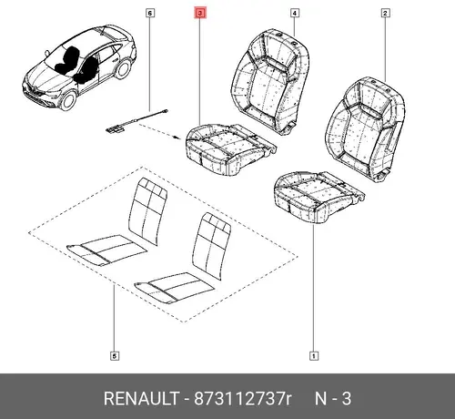 873112737R Пена RENAULT