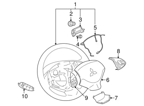Рулевое колесо MITSUBISHI 4400A243XA