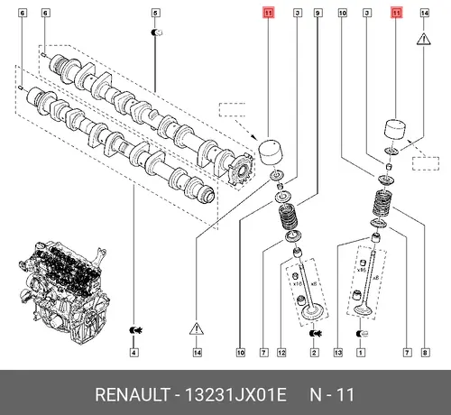  Толкатель 13231JX01E RENAULT