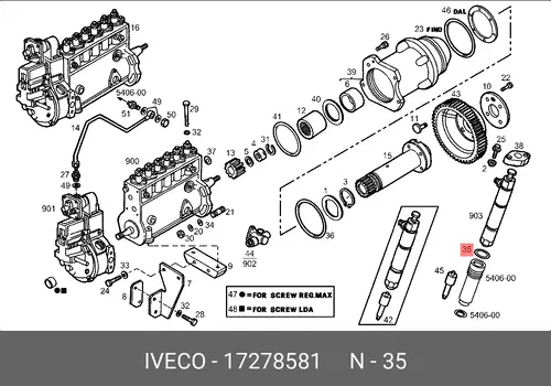 Кольцо уплотнительное форсунки IVECO 17278581