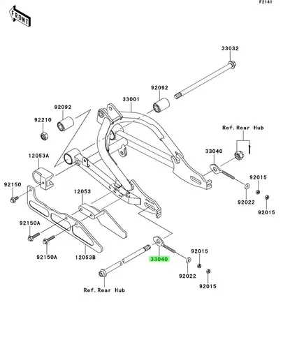 ADJUSTER, CHAIN \ Натяжитель цепи ГРМ 330401006 KAWASAKI