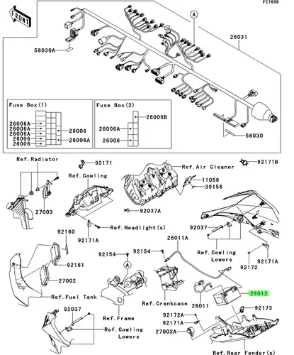 Аккумулятор KAWASAKI 260120563