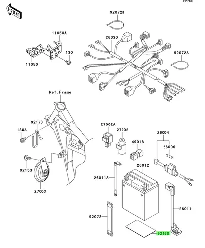 Аккумулятор KAWASAKI 921601880