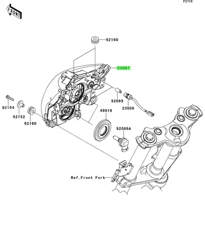 LENS-COMP,HEAD LAMP/Фара в сборе 230070165 KAWASAKI