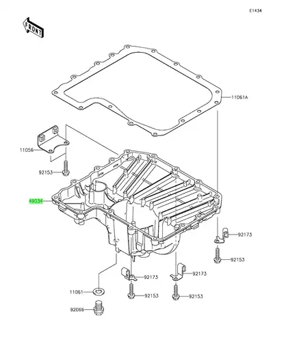 Поддон картера двигателя KAWASAKI 490340554