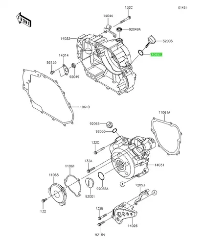 RING-O,20X2 \ Кольцо уплотнительное 920550155 KAWASAKI