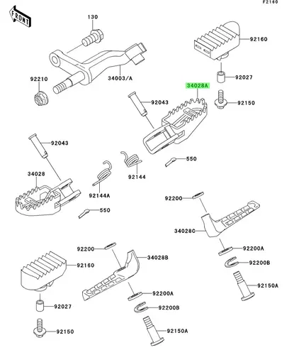 STEP,FR,RH / Подножка 340281371 KAWASAKI
