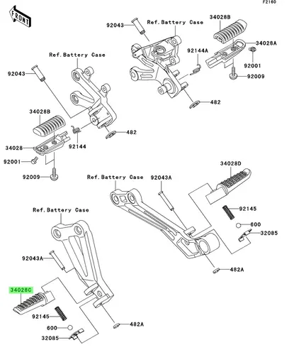 STEP,RR,LH \ Подножка 340281480 KAWASAKI