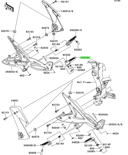 STEP,RR,RH / Подножка 340280005 KAWASAKI