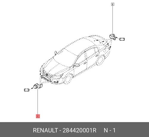 Датчик парктроника 284420001R RENAULT