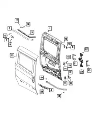 DOOR 68461164AA CHRYSLER