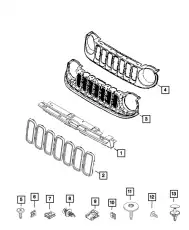 GRILLE 6RZ57TZZAA CHRYSLER