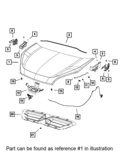 HOOD 68425280AA CHRYSLER