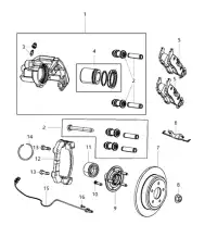 Тормозной диск CHRYSLER 68240048AB ,