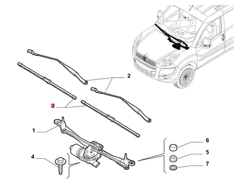 Щетка стеклоочистителя 51900238 CHRYSLER