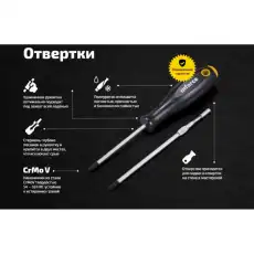 196 Крестовая отвертка Inforce PH1x80 06-09-55