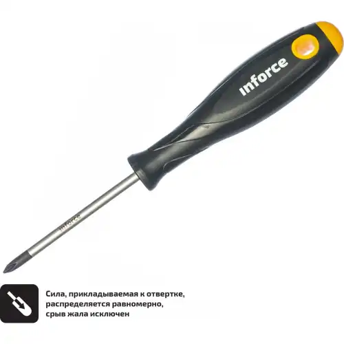 196 Крестовая отвертка Inforce PH1x80 06-09-55