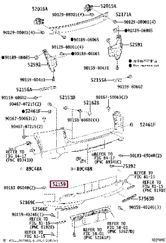 5215978911 БАМПЕР ЗАДНИЙ TOYOTA / LEXUS