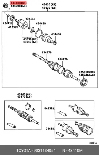 САЛЬНИК 9031134054 TOYOTA / LEXUS