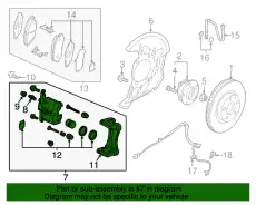 CALIPER RT, PADLESS FRT B4Y7-33-98ZC MAZDA