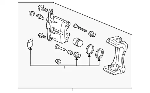 CALIPER RT, PADLESS FRT B4Y7-33-98ZC MAZDA