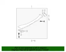 GASKET,SPOILER-REAR S09A-51-9N7 MAZDA