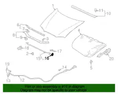 HOLDER, HOOD G030-52-518 MAZDA