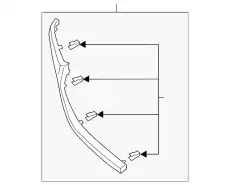 MOULD(L),FRONT GSH7-50-7K0B MAZDA