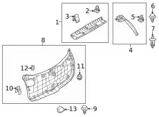 TRIM,LIFTGATE-LOWER BCKD-68-960A-02 MAZDA