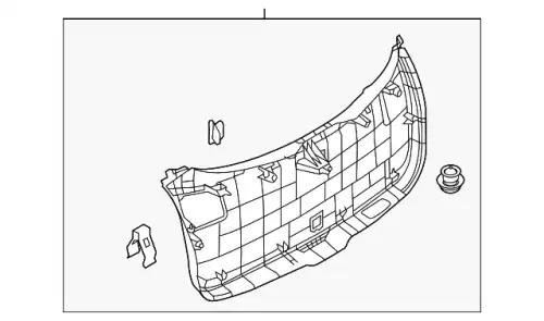 TRIM,LIFTGATE-LOWER BCKD-68-960A-02 MAZDA