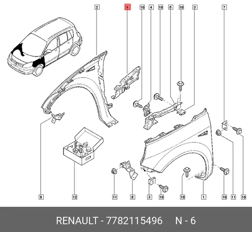 ELEMENT LIAISON D 7782115496 RENAULT