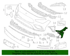 Basic Carrier For Bumper !Right Upper \20>23 MB CLA 250 2.0L L4 118 885 36 01